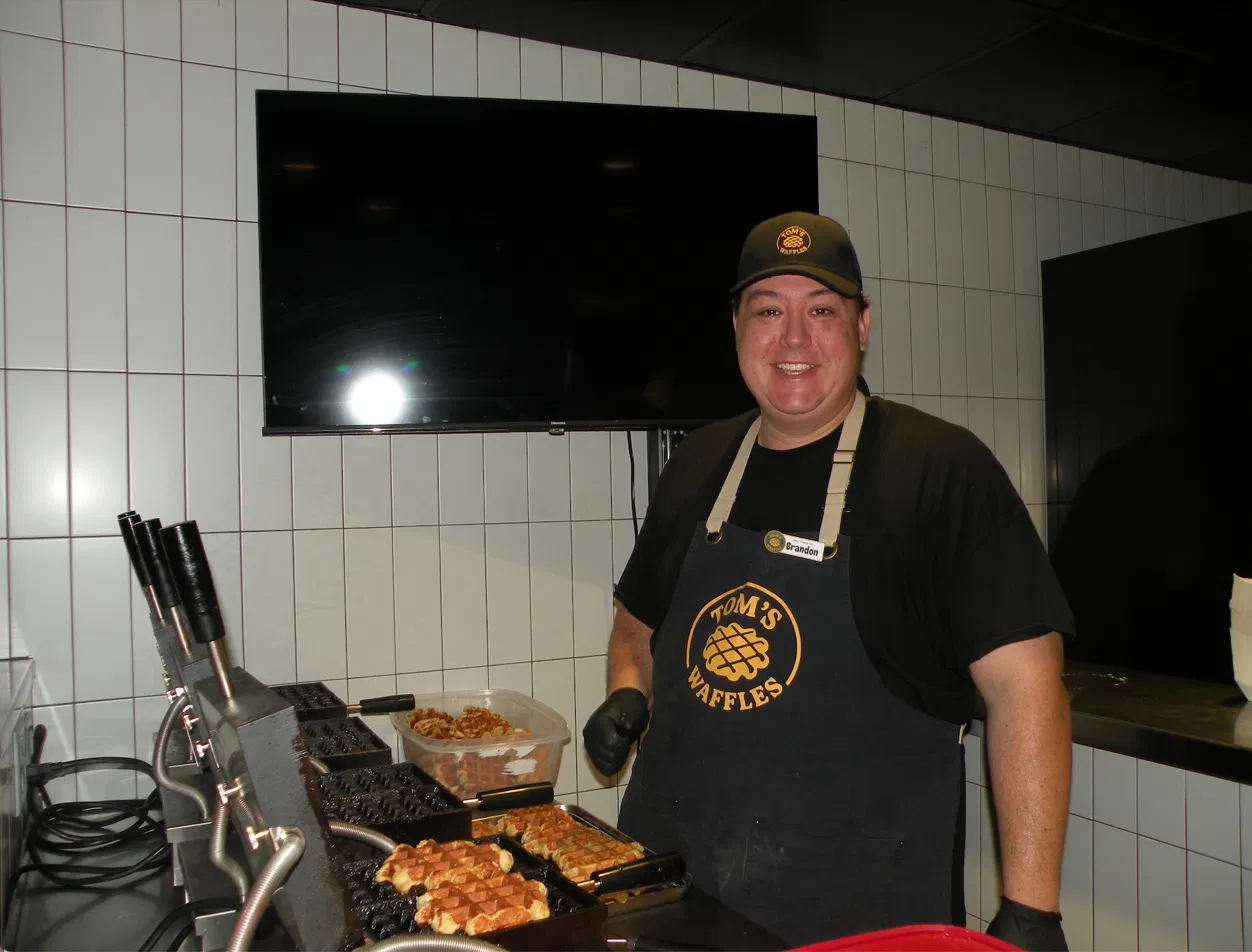Tom's Waffles station at a Highlands Ranch event
